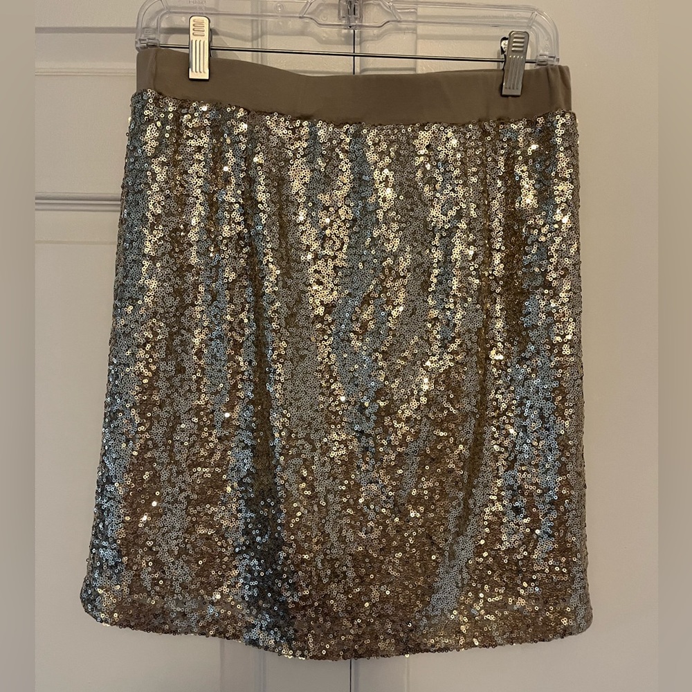 JOE FRESH Gold Sequin Skirt